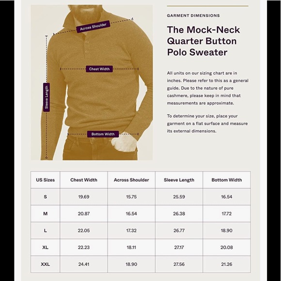 STATE CASHMERE Mock-Neck Quarter Button Polo Sweater Elbow Patch 100% Cashmere L - Picture 7 of 14